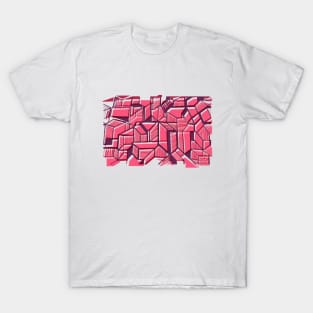 Geometric abstract art pink T-Shirt